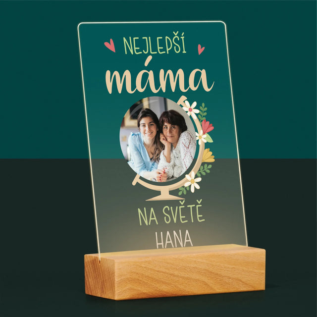 Fotka A Textem: Nejlepší Máma Svět - Tisk Na Akrylovém Skle