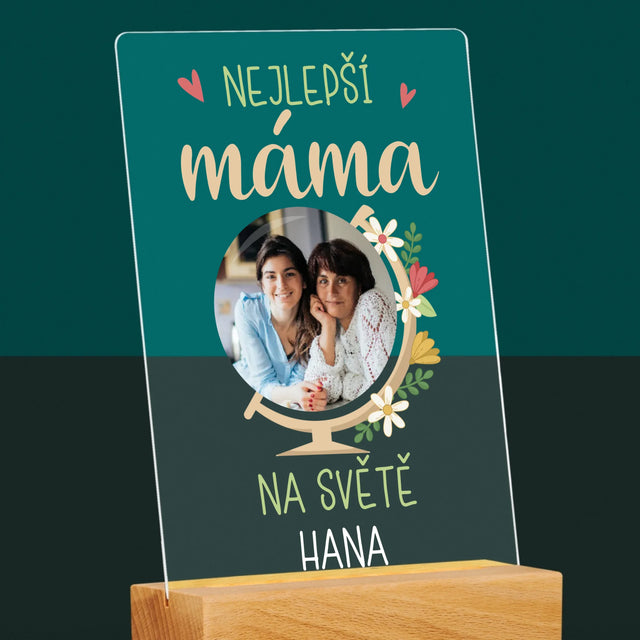 Fotka A Textem: Nejlepší Máma Svět - Tisk Na Akrylovém Skle