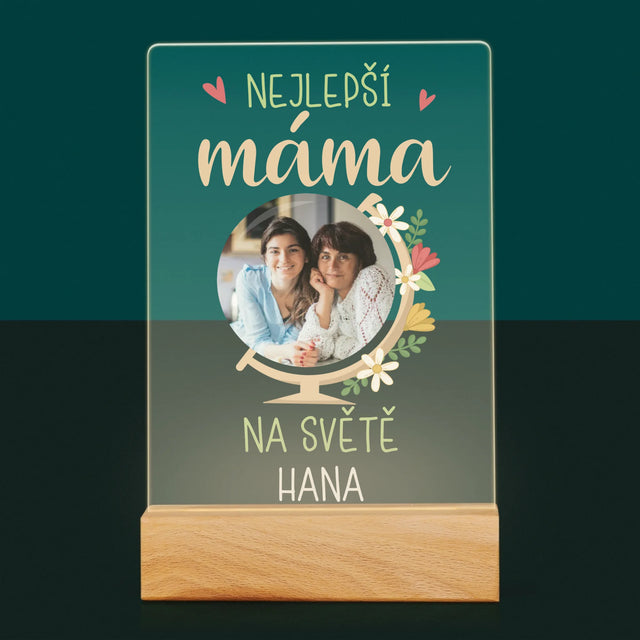 Fotka A Textem: Nejlepší Máma Svět - Tisk Na Akrylovém Skle