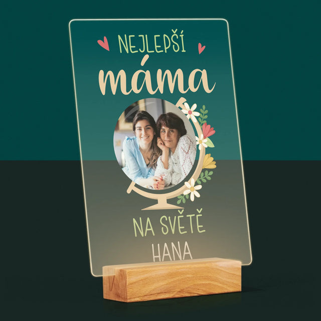 Fotka A Textem: Nejlepší Máma Svět - Tisk Na Akrylovém Skle