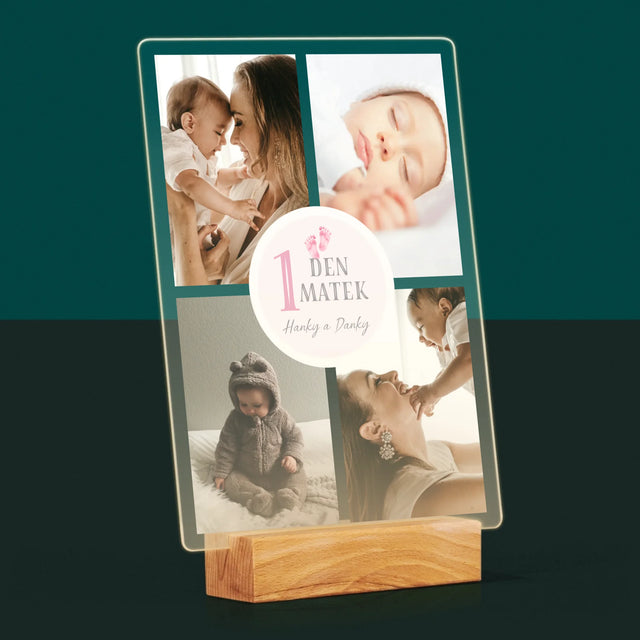 Fotokoláž: První Den Matek - Tisk Na Akrylovém Skle