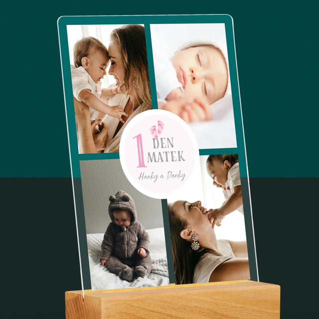 Fotokoláž: První Den Matek - Tisk Na Akrylovém Skle