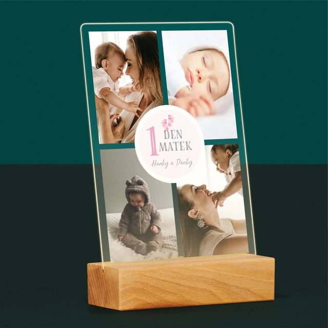 Fotokoláž: První Den Matek - Tisk Na Akrylovém Skle
