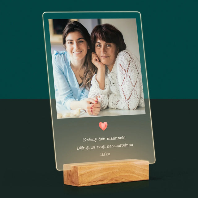Fotka A Textem: Blahopřání Pro Mámu - Tisk Na Akrylovém Skle