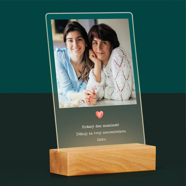 Fotka A Textem: Blahopřání Pro Mámu - Tisk Na Akrylovém Skle
