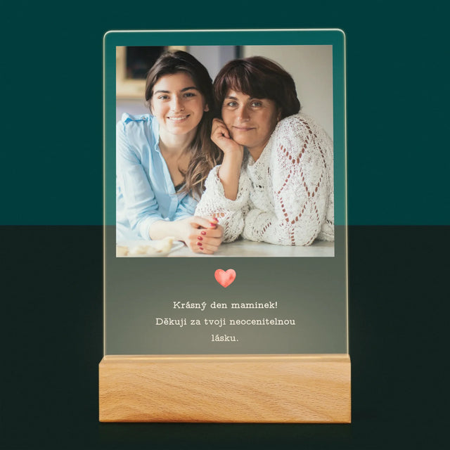 Fotka A Textem: Blahopřání Pro Mámu - Tisk Na Akrylovém Skle