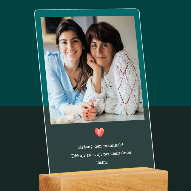Fotka A Textem: Blahopřání Pro Mámu - Tisk Na Akrylovém Skle