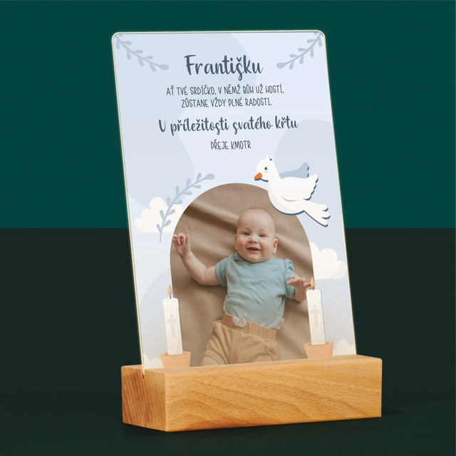 Fotka A Textem: U Příležitosti Svatého Křtu Přání - Tisk Na Akrylovém Skle