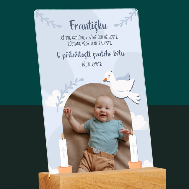 Fotka A Textem: U Příležitosti Svatého Křtu Přání - Tisk Na Akrylovém Skle