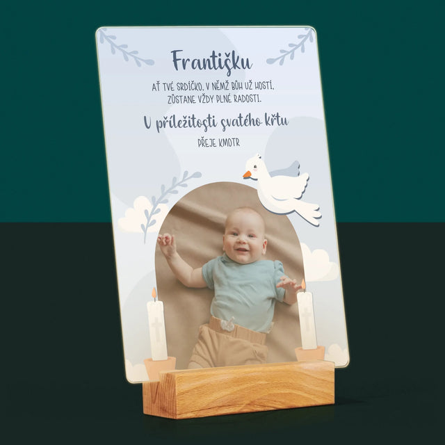 Fotka A Textem: U Příležitosti Svatého Křtu Přání - Tisk Na Akrylovém Skle