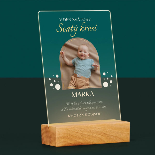 Fotka A Textem: Svátost Svatého Křtu - Tisk Na Akrylovém Skle