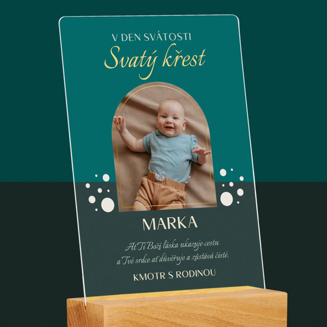Fotka A Textem: Svátost Svatého Křtu - Tisk Na Akrylovém Skle
