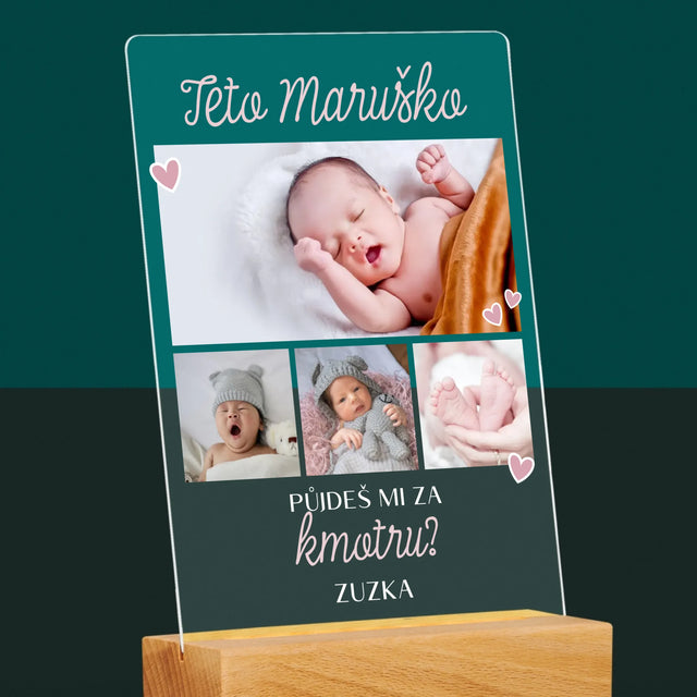 Fotokoláž: Půjdeš Mi Za Kmotru - Tisk Na Akrylovém Skle