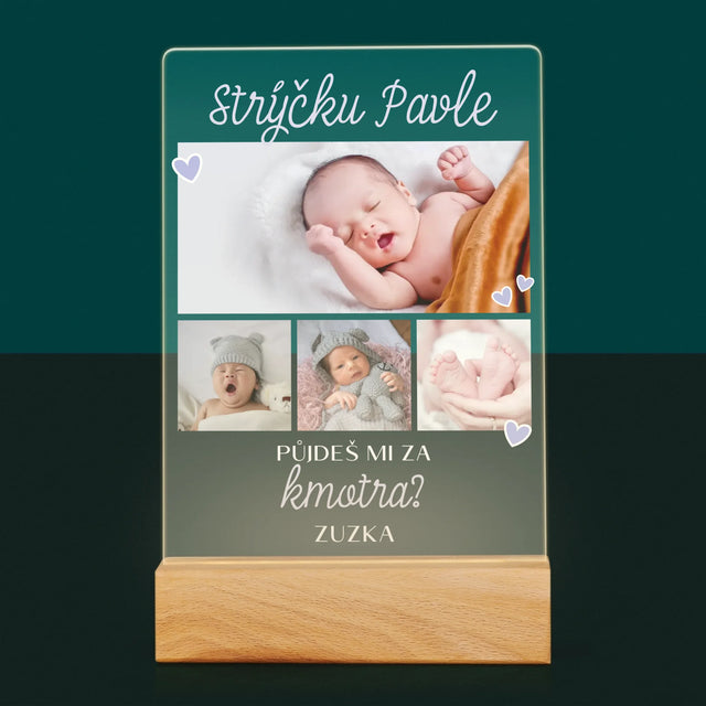 Fotokoláž: Půjdeš Mi Za Kmotra - Tisk Na Akrylovém Skle