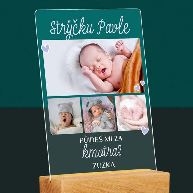 Fotokoláž: Půjdeš Mi Za Kmotra - Tisk Na Akrylovém Skle