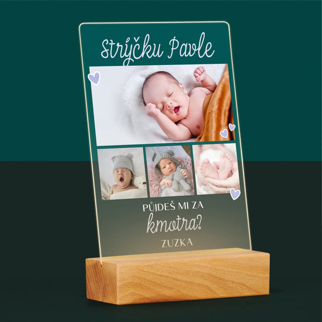 Fotokoláž: Půjdeš Mi Za Kmotra - Tisk Na Akrylovém Skle