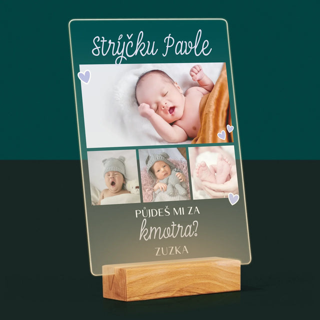 Fotokoláž: Půjdeš Mi Za Kmotra - Tisk Na Akrylovém Skle