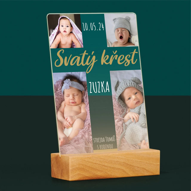 Fotokoláž: Svatý Křest Kříž - Tisk Na Akrylovém Skle
