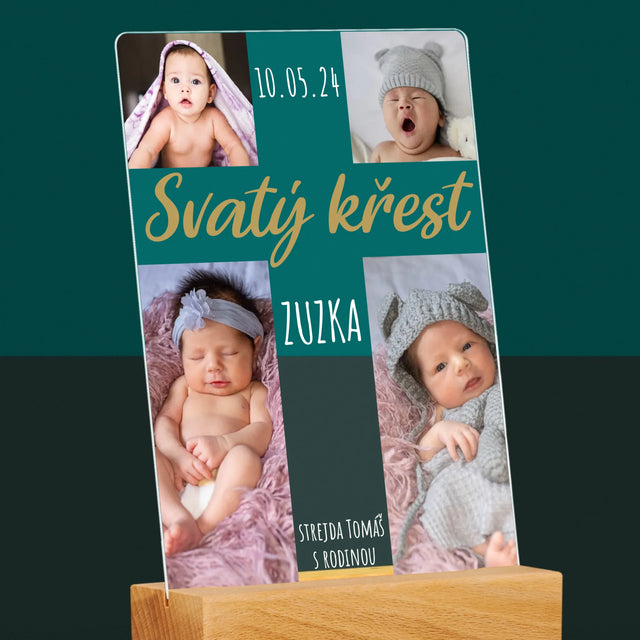 Fotokoláž: Svatý Křest Kříž - Tisk Na Akrylovém Skle