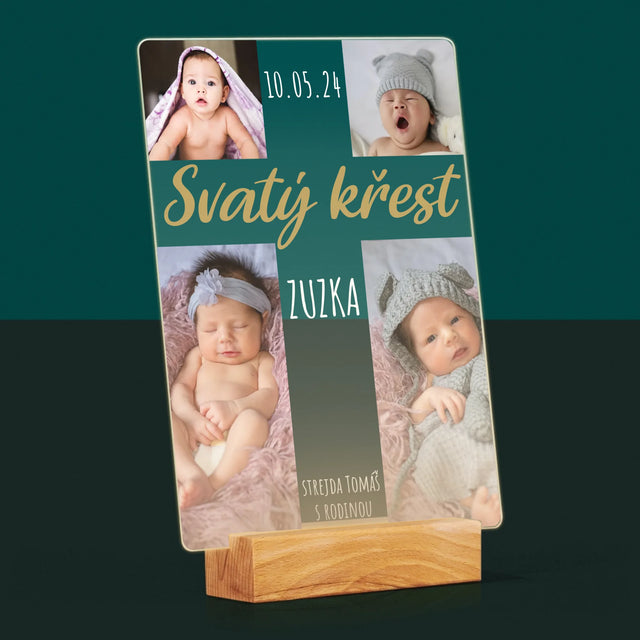 Fotokoláž: Svatý Křest Kříž - Tisk Na Akrylovém Skle