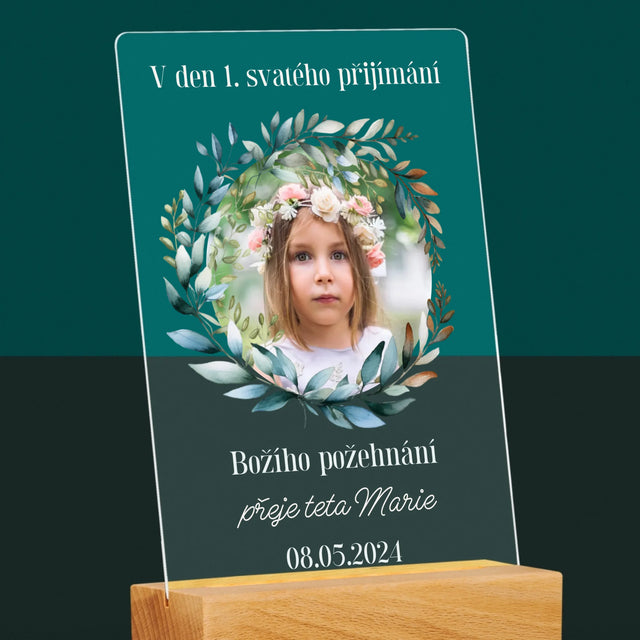 Fotka A Textem: V Den 1. Svatého Přijímání - Tisk Na Akrylovém Skle