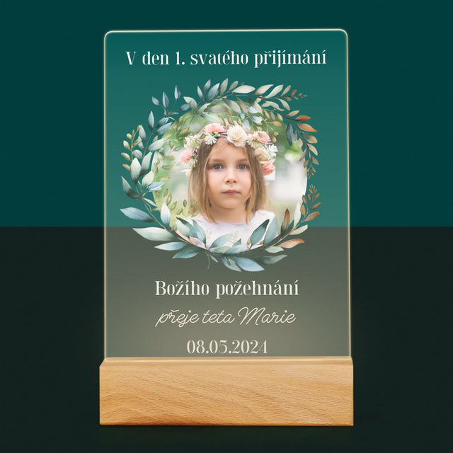 Fotka A Textem: V Den 1. Svatého Přijímání - Tisk Na Akrylovém Skle