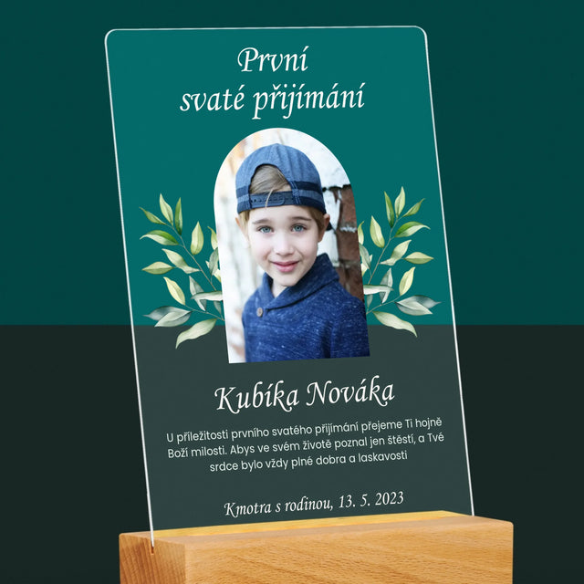Fotka A Textem: První Svaté Přijímání Přání - Tisk Na Akrylovém Skle