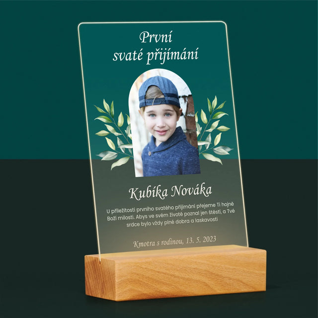 Fotka A Textem: První Svaté Přijímání Přání - Tisk Na Akrylovém Skle