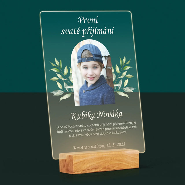 Fotka A Textem: První Svaté Přijímání Přání - Tisk Na Akrylovém Skle