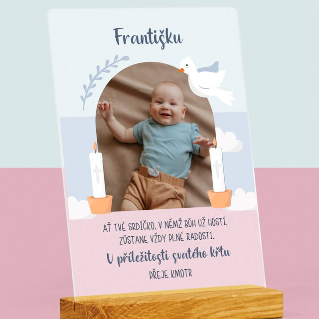 Fotka A Textem: U Příležitosti Svatého Křtu Přání - Tisk Na Akrylovém Skle