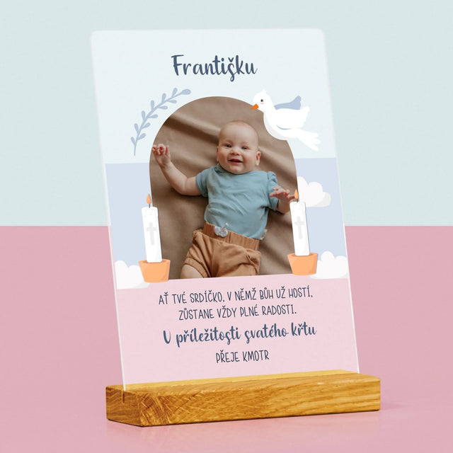 Fotka A Textem: U Příležitosti Svatého Křtu Přání - Tisk Na Akrylovém Skle