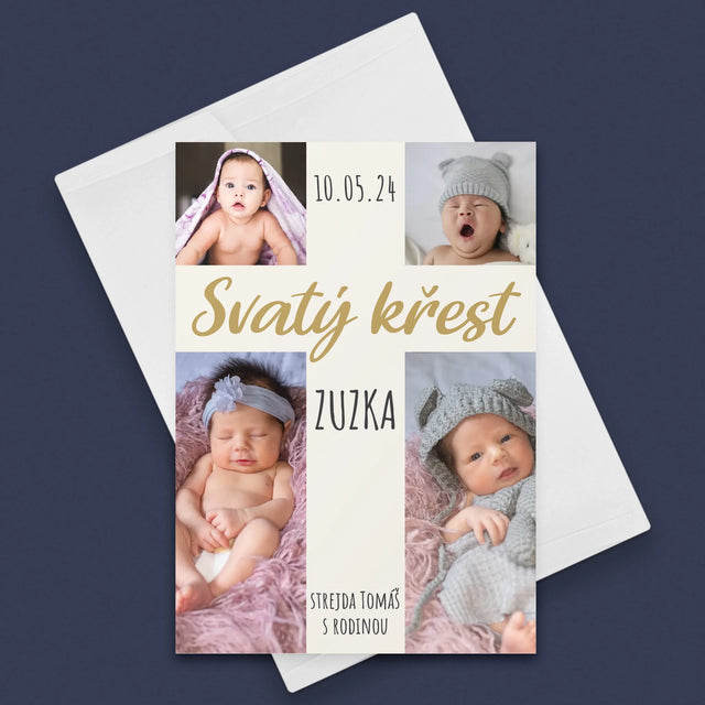 Fotokoláž: Svatý Křest Kříž - Přání