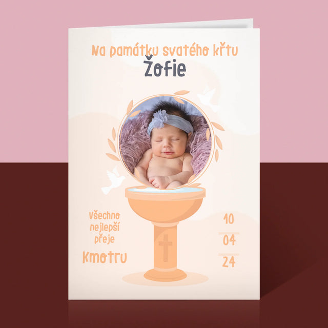 Fotka A Textem: Na Památku Svatého Křtu - Přání
