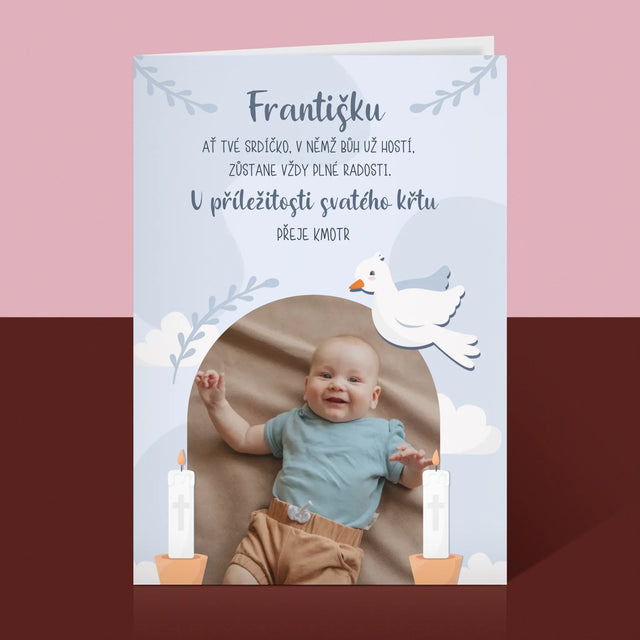 Fotka A Textem: U Příležitosti Svatého Křtu Přání - Přání