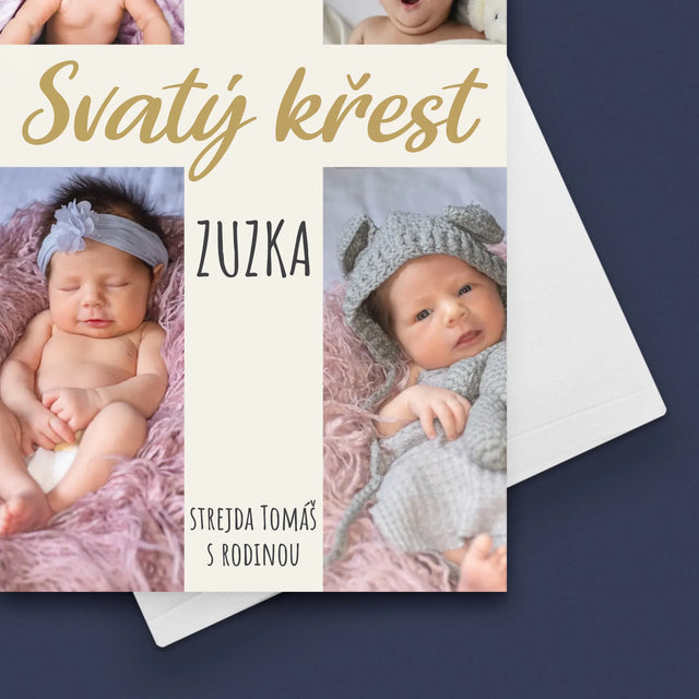 Fotokoláž: Svatý Křest Kříž - Přání