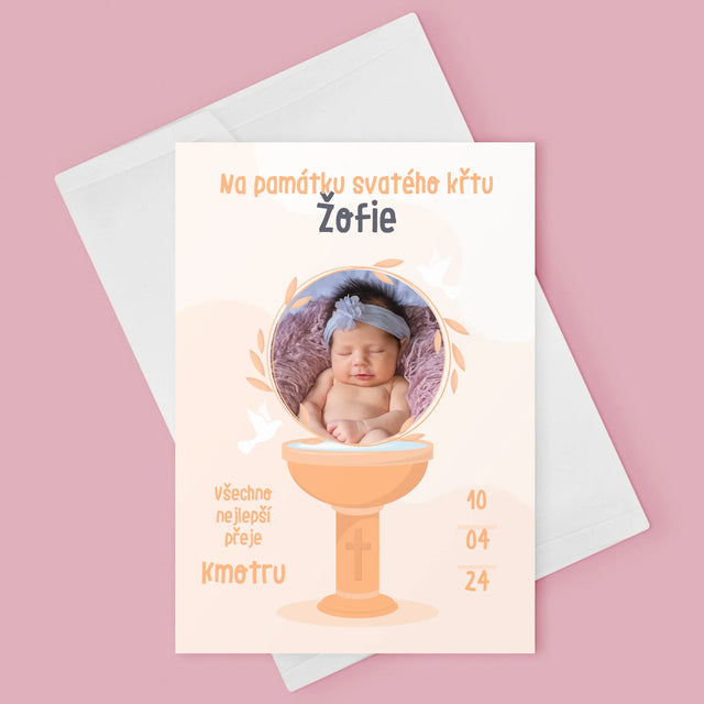 Fotka A Textem: Na Památku Svatého Křtu - Přání