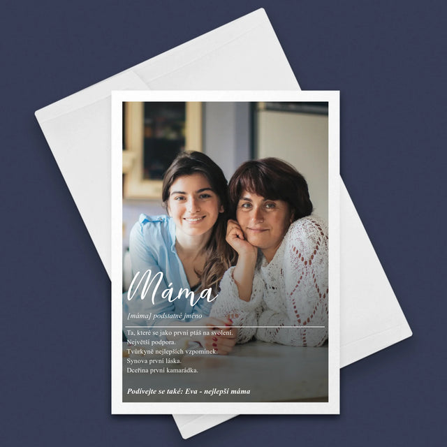 Fotka A Textem: Máma Definice - Přání