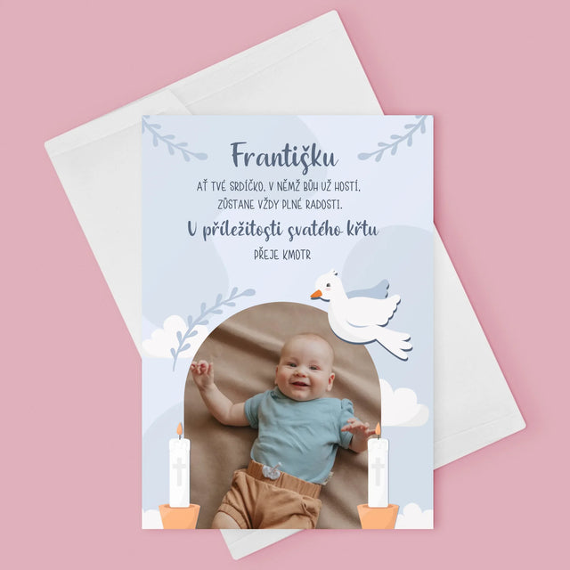 Fotka A Textem: U Příležitosti Svatého Křtu Přání - Přání