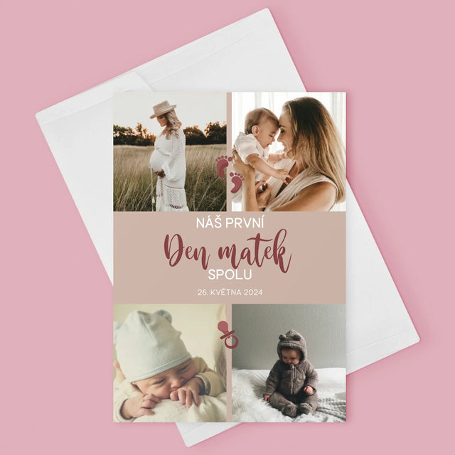 Fotokoláž: Náš První Den Matek - Přání