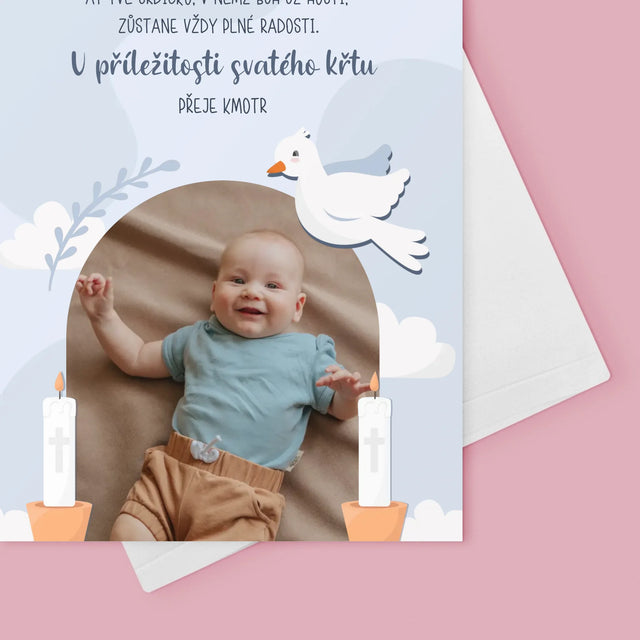 Fotka A Textem: U Příležitosti Svatého Křtu Přání - Přání