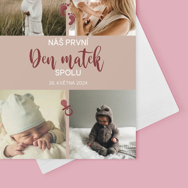 Fotokoláž: Náš První Den Matek - Přání