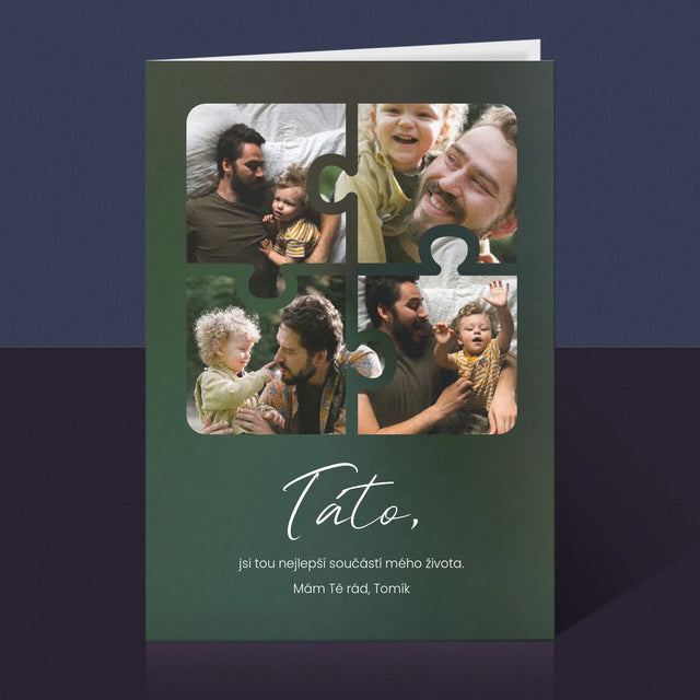 Fotokoláž: Puzzle Fotky Pro Tátu - Přání