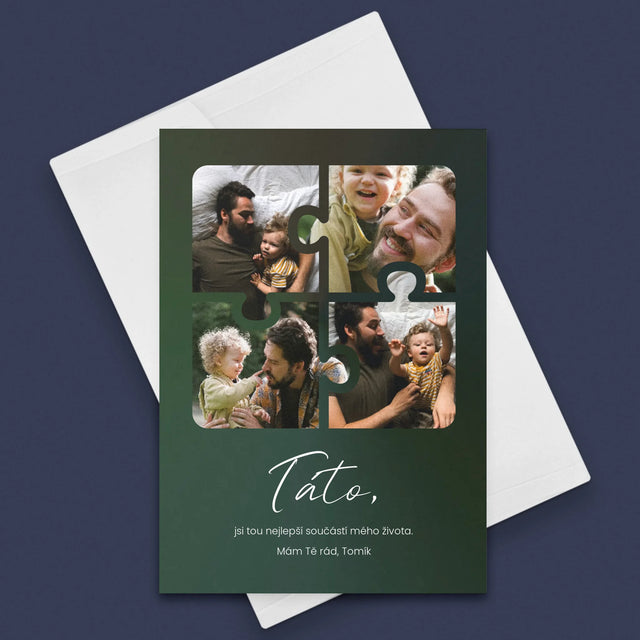 Fotokoláž: Puzzle Fotky Pro Tátu - Přání