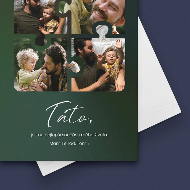 Fotokoláž: Puzzle Fotky Pro Tátu - Přání