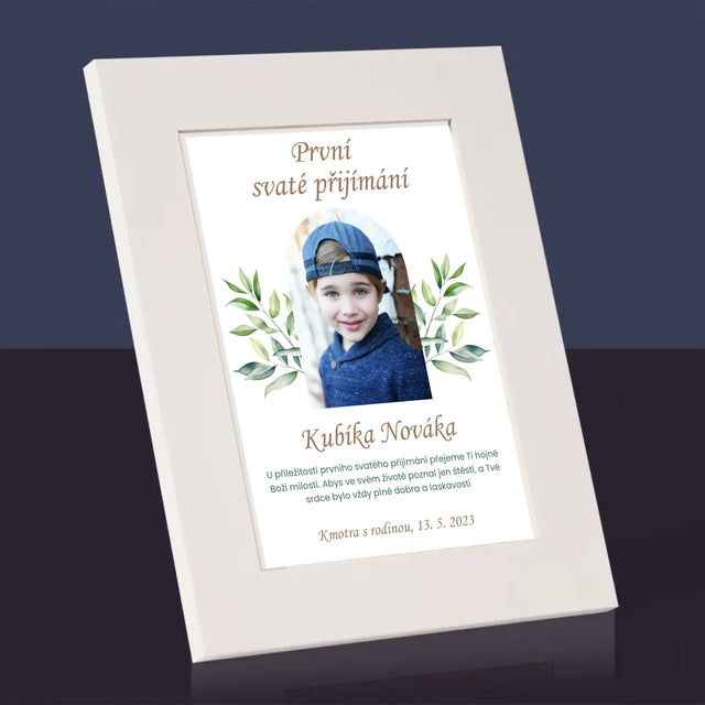 Fotka A Textem: První Svaté Přijímání Přání - Fotorámeček