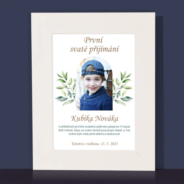 Fotka A Textem: První Svaté Přijímání Přání - Fotorámeček