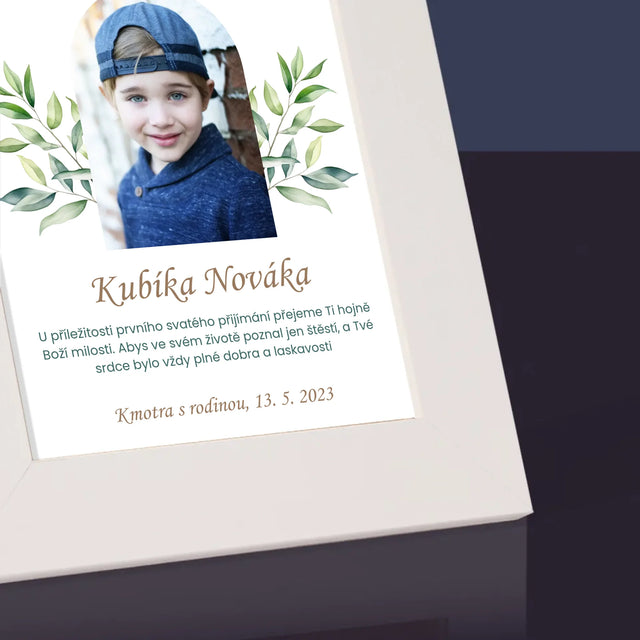 Fotka A Textem: První Svaté Přijímání Přání - Fotorámeček