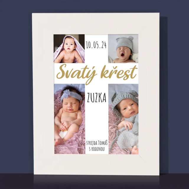 Fotokoláž: Svatý Křest Kříž - Fotorámeček