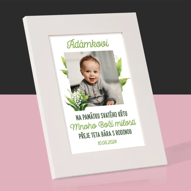 Fotka A Textem: Památka Na Křest Konvalinky - Fotorámeček