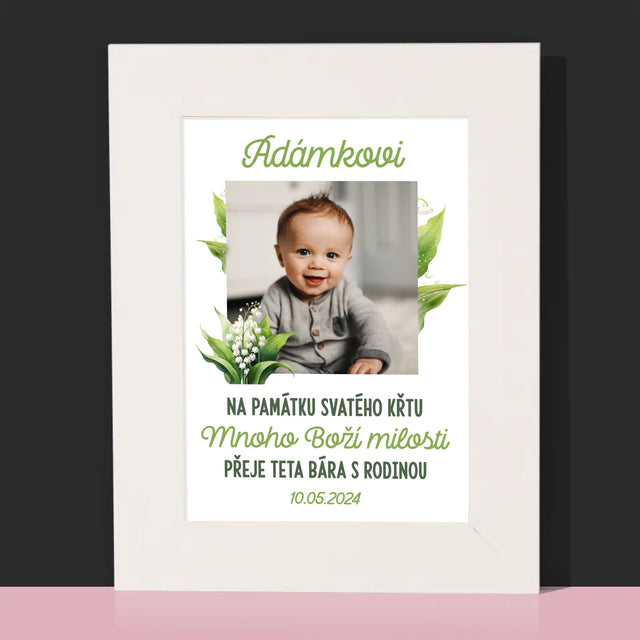 Fotka A Textem: Památka Na Křest Konvalinky - Fotorámeček